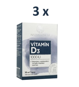 NATURALNEST VITAMIN D3 1000 IU SPREY 10 ML 3 AL 2 ÖDE