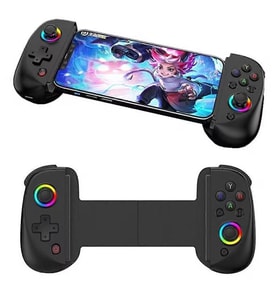 BSP D8 PRO RGB Telefon Tablet P3 P4 Android IOS için Bluetooth 5.2 Joystick Gamepad Siyah