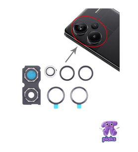 Redmi Note 13 Pro+ Plus Arka Kamera Camı Lensi Çerçeveli Komple 23090RA98C Uyumlu