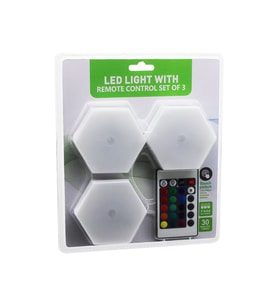 3PCS - ALTIGEN - RGB KUMANDALI - PİLLİ - DOKUNMATİK LAMBA SETİ 6 LED (5343)