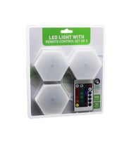 3PCS - ALTIGEN - RGB KUMANDALI - PİLLİ - DOKUNMATİK LAMBA SETİ 6 LED (5343)