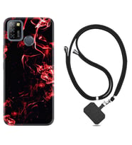 INFINIX Smart 4 5 6 Zero 8 S5 Pro Kılıf Boyun Askılı Silikon Red Smoke 1745