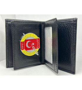 GAZETECİLER CEMİYETİ ROZETLİ CÜZDAN HAKİKİ DERİ