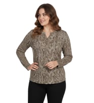 Kadın Yumoş Düğmeli Modelli Bluz BGL-ST05133 (Bej)