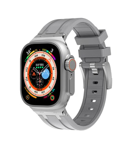 Lexroo Watch Ultra 49mm KRD-89 Silikon Kordon - Gümüş