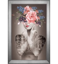 Kadın Motifli Kanvas Tablo 50 x 70 cm Silver Çerçeve