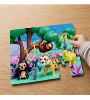 Arkadaş Hayvanlar Tasarımlı 24 Parça Ahşap Çocuk Puzzle MPK0012