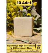 #sabun %100 Doğal Güzel Kokulu El Yüz Saç Cilt Vücut Orijinal Bitkisel Limon Sabunu 120g - 10 Adet
