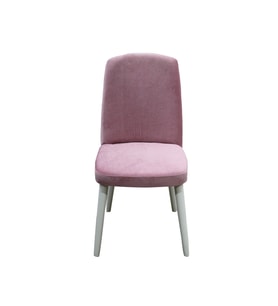 Sandalye 14598 GİYDİRME model Kayın RETRO Ayak Babyface Pembe kumaş beyaz papel