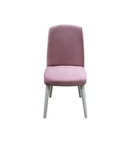 Sandalye 14598 GİYDİRME model Kayın RETRO Ayak Babyface Pembe kumaş beyaz papel