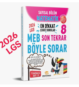 Sinan Kuzucu Yayınları 2026 Lgs Sayısal Bölüm Son Tekrar Matematik Soru Bankası