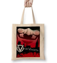 V For Vendetta Freedom Mask Bez Çanta Uzun Saplı