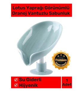 Şık Tasarım Tezgah Üstü Mutfak Banyo Bulaşık Lavabo Vantuzlu Su Tutmaz Giderli Katı Sabunluk