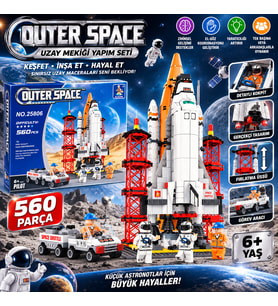 Uzay Mekiği Yapım Seti 560 Parça AstronotlarUzay Aracı ve Fırlatma Üssü