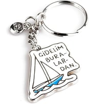 Hisli Şeyler Anahtarlık - Gidelim Buralardan / 500452