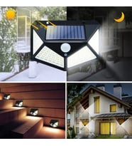Mcg® 100 Ledli 3 Farklı Aydınlatma Ayarlı Solar Güneş Enerjili Hareket Sensörlü Bahçe Duvar Lambası