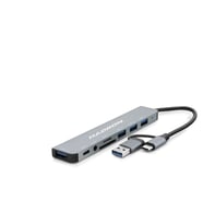 Usb 3.0 & Type-C Combo Hub Audio Kart Okuyucu 8 Port - Gri HDX7828