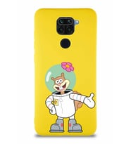 Xiaomi Redmi Note 9 Soft Premier Kapak Sandy Tasarımlı Silikon Kılıf - Sarı (Şeffaf)