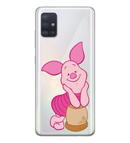 Samsung Galaxy A51 Uyumlu Piglet Tasarımlı Şeffaf Telefon Kılıfı