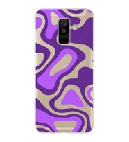 Samsung Galaxy A6 Plus (2018)  Kapak Renkli Desen Tasarımlı Şeffaf Silikon Kılıf