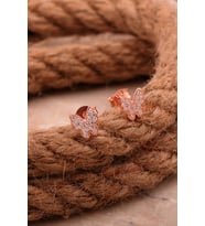 Kelebek Rose Gümüş Küpe 6206