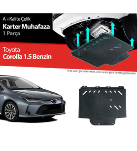 Toyota Corolla 1.5 Benzinli Çelik Karter Muhafaza Koruma 2019 2020 2021 2022 2023 2024