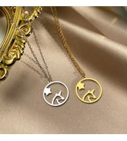 Kişiye Özel 925 Ayar Gümüş Unıcorn Kolye (Gold)