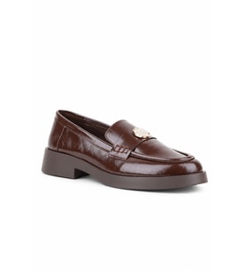 STATO Melina Metal Aksesuarlı Kadın Loafer - Acı Kahve
