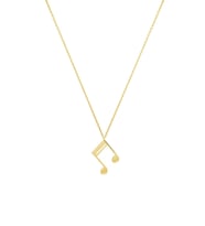 Kişiye Özel 925 Ayar Gümüş Müzik Notası Kolye (Gold)