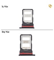 Xiaomi Poco F3 / Redmi K40 Uyumlu Sim İç Yuvası Çiftli Siyah Sim Kart Tepsisi Sim Kızağı Sim Tray
