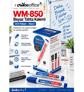 Mavi Renk 12 adet , Beyaz Tahta Kalemi – Yuvarlak Uç 1,8-2,2 mm, Silinebilir ve Tekrar Doldurulabilir