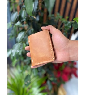 Hakiki Deri El Dikimi Tuil Model Cüzdan (Camel)