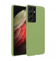 Samsung Galaxy S21 Ultra İnce Mat Silikon Kılıf Yeşil