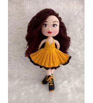 Sarı Fıstık Ela Bebek Amigurumi Organik Oyuncak