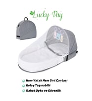 Lucky Day Anne Yanı Yatağı Anne Yanı Minderi Yeni Doğan Bebek Yatağı Park Yatak 50 x 100 cm (Gri)