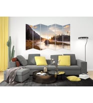 NEHİR VE GÜN BATIMI MANZARASI MDF TABLO-3194 MODEL-B