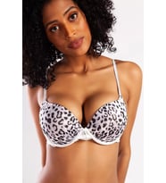 Giyim Goldy Heavy Push Up Bra, Gri Leopar Konforlu Ve Şık Sütyen