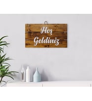 BK Home Hoş Geldiniz Tasarımlı Ahşap Palet Tablo