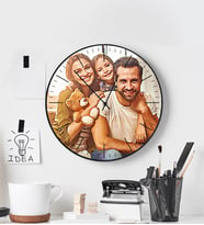 eJOYA Kendin Tasarla Fotoğraflı Duvar Saati 111250 (Krem)
