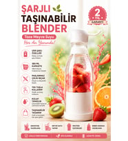 BARDAK BLENDER Taşınabilir USB Şarjlı Meyve Karıştırıcı