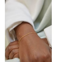 xuping 14 k altın kaplama singapur minimal bileklik