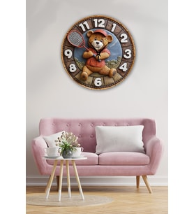 bilge Tasarım 2D GÖRÜNÜMLÜ Çocuk Odası Duvar Saati 30 x 30 CM (Çok Renkli)