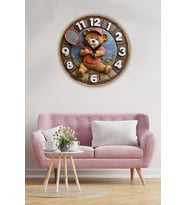 bilge Tasarım 2D GÖRÜNÜMLÜ Çocuk Odası Duvar Saati 30 x 30 CM (Çok Renkli)