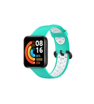Uray store Xiaomi Redmi Watch 2 Spor Delikli Kordon - Turkuaz-Beyaz