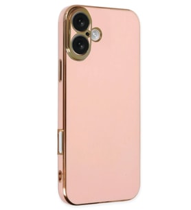 iPhone 16 Kılıf Volet Silikon - Pembe