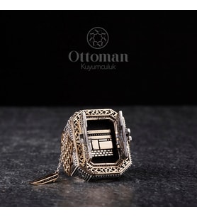 Kabe Model Gümüş Erkek Yüzük