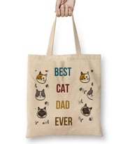Best Cat Dad Ever 04 Bez Çanta Uzun Saplı