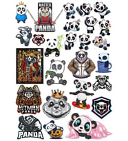 Panda Sticker Set 7 20 Parça Telefon, Tablet, Defter, Laptop Sticker