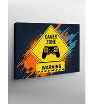 Kanvas Tablo Gamer Zone Uyarısı