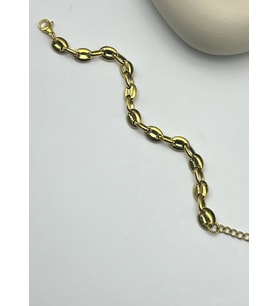 Çelik Gold Tasarım Bileklik - 25-blk136